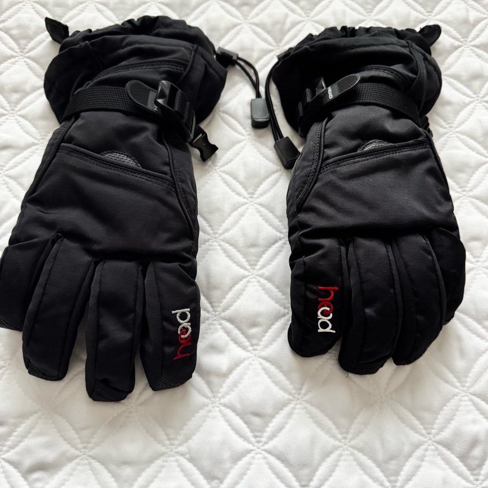 Head Junior Ski Snow Winter Black Gloves Size L 10-14